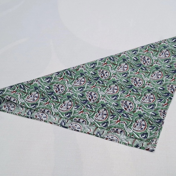 Sezane Green and Blue Patterned Scarf - Picture 3 of 7